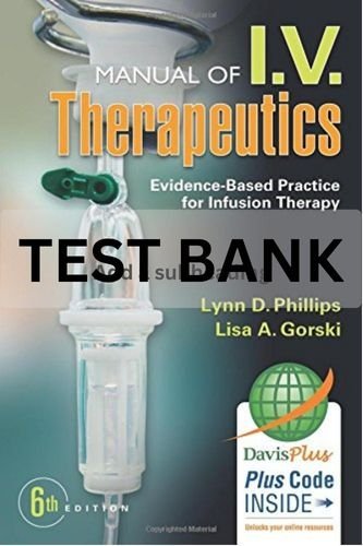 manual of iv therapeutics 6th edition test bank​