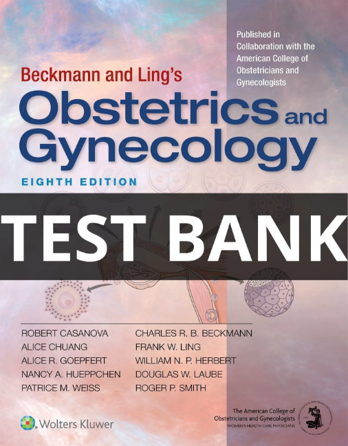 beckmann and ling's obstetrics and gynecology test bank