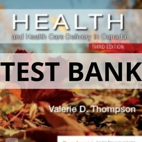 health and health care delivery in canada test bank