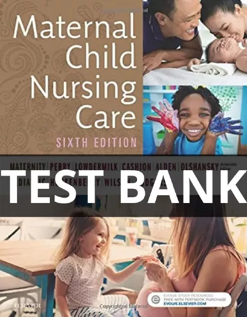 maternal child nursing care test bank